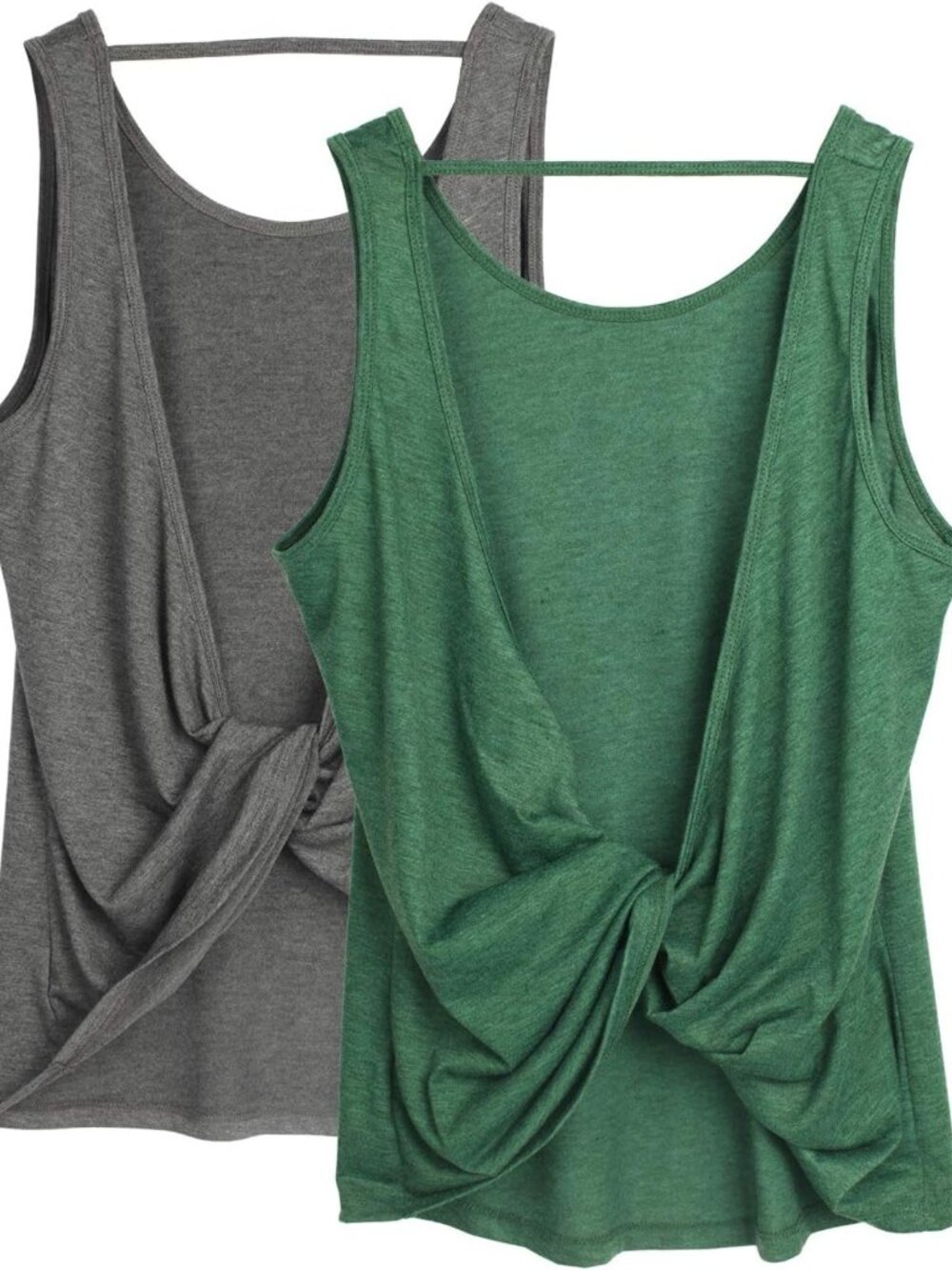 Open Back High Neck Workout Tank Top - Women's Athletic Gym Wear, Breathable